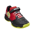 Wilson Tennis Shoes Kaos Emo Velcro Allcourt Black/Red Toddlers